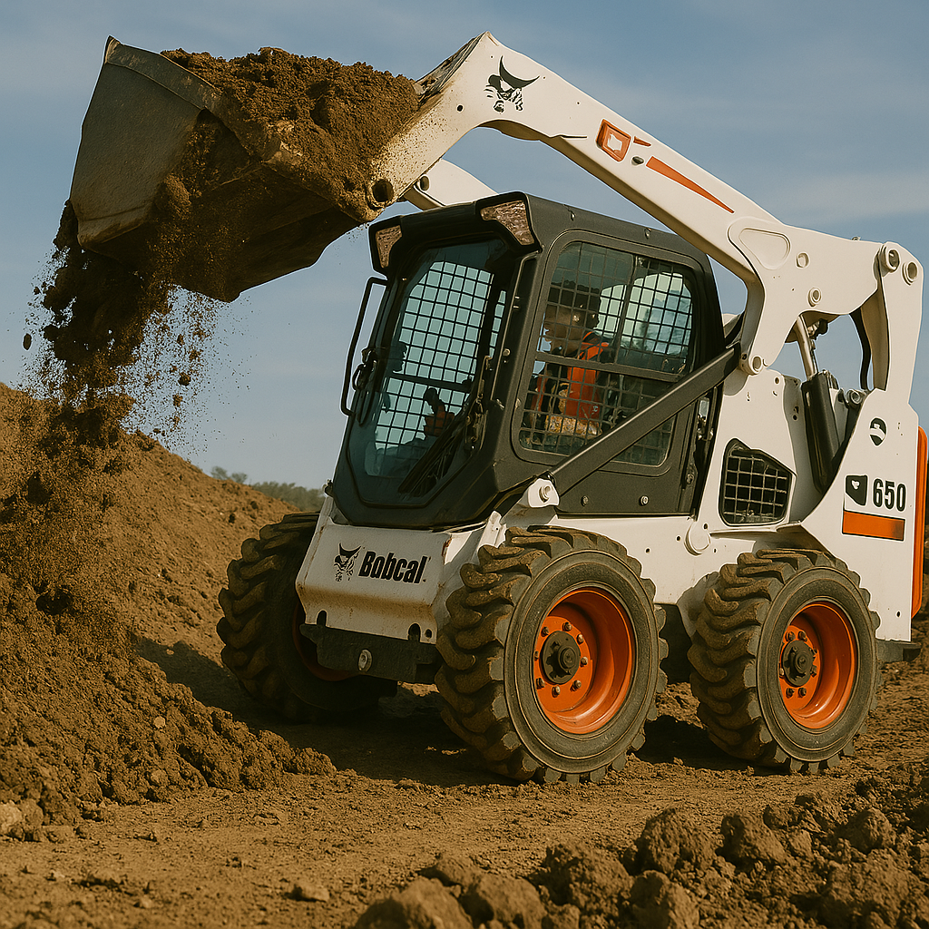 Bobcat and truck support on-site
